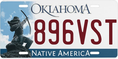 OK license plate 896VST