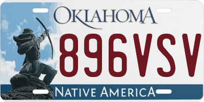 OK license plate 896VSV