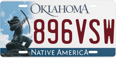 OK license plate 896VSW