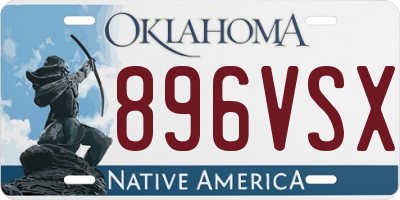 OK license plate 896VSX