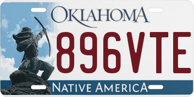 OK license plate 896VTE