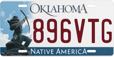 OK license plate 896VTG