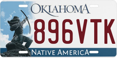 OK license plate 896VTK