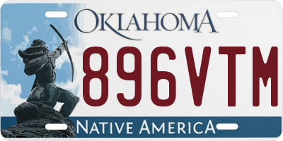 OK license plate 896VTM