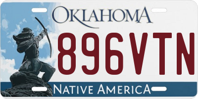 OK license plate 896VTN