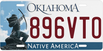 OK license plate 896VTO