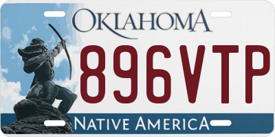 OK license plate 896VTP