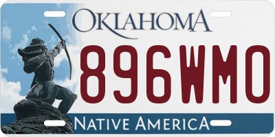 OK license plate 896WMO