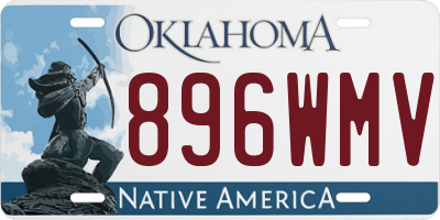 OK license plate 896WMV