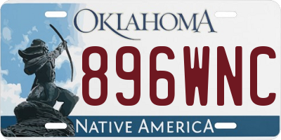 OK license plate 896WNC