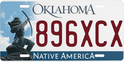 OK license plate 896XCX