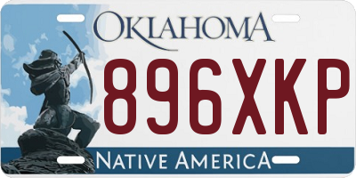 OK license plate 896XKP