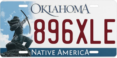 OK license plate 896XLE