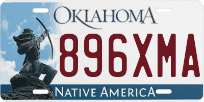 OK license plate 896XMA