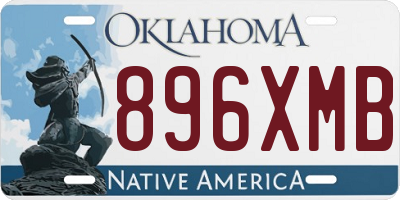 OK license plate 896XMB