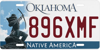 OK license plate 896XMF