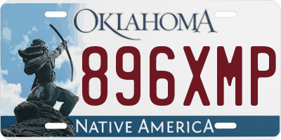 OK license plate 896XMP