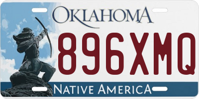 OK license plate 896XMQ