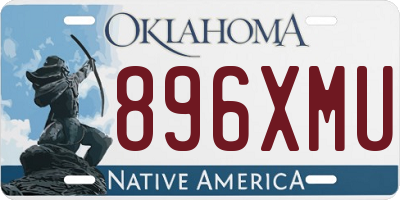 OK license plate 896XMU