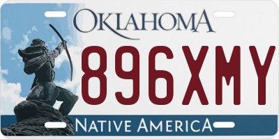OK license plate 896XMY