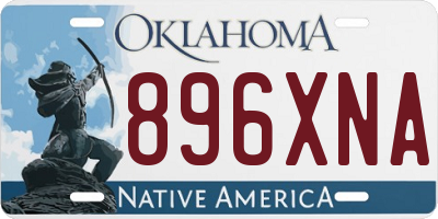OK license plate 896XNA