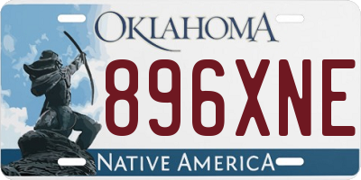 OK license plate 896XNE