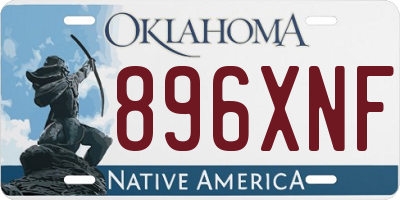 OK license plate 896XNF