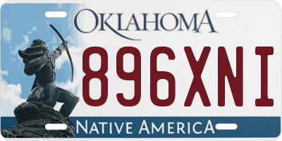 OK license plate 896XNI