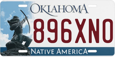 OK license plate 896XNO