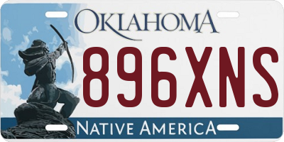 OK license plate 896XNS