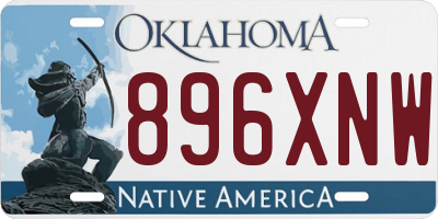 OK license plate 896XNW