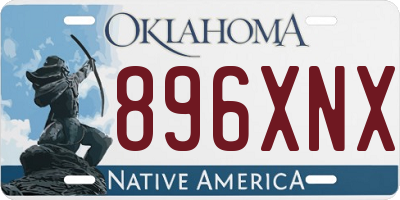 OK license plate 896XNX