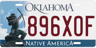 OK license plate 896XOF