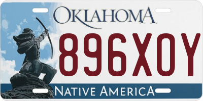 OK license plate 896XOY
