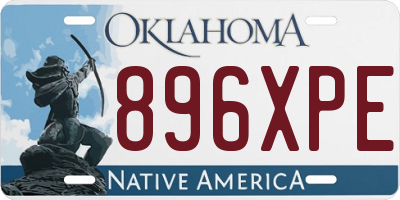 OK license plate 896XPE