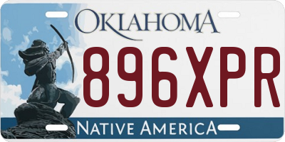OK license plate 896XPR