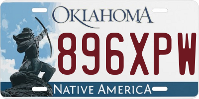 OK license plate 896XPW