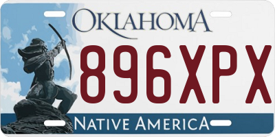 OK license plate 896XPX