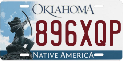 OK license plate 896XQP