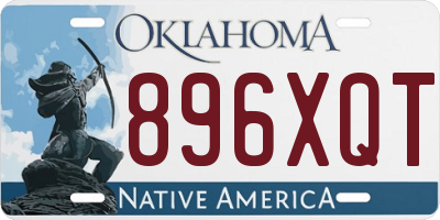 OK license plate 896XQT