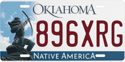 OK license plate 896XRG