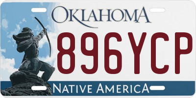 OK license plate 896YCP