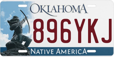 OK license plate 896YKJ