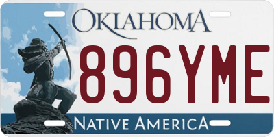 OK license plate 896YME