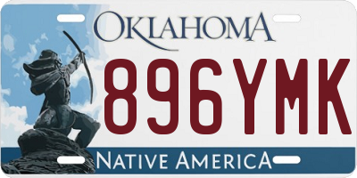 OK license plate 896YMK
