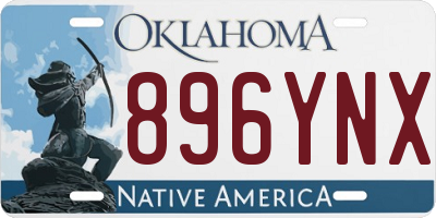 OK license plate 896YNX
