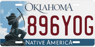 OK license plate 896YOG