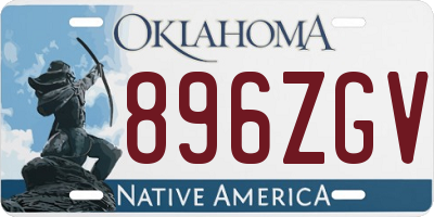 OK license plate 896ZGV
