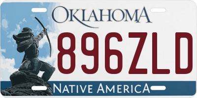 OK license plate 896ZLD