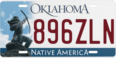 OK license plate 896ZLN
